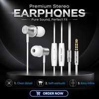 Écouteurs intra-auriculaires filaires SOMIC TONE S200 en métal, 3,5 mm, basses profondes, stéréo, avec micro intégré pour téléphone, PC, ordinateur portable