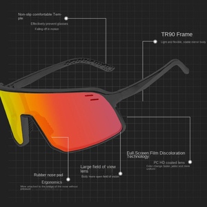 アウトドアスポーツ偏光ライディンググラス 光学変色 UVカット 防風 昼夜兼用 ランニングアイプロテクション - Product Image 3