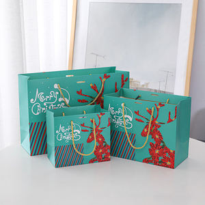 Sac cadeau réutilisable écologique pour les courses Peut personnaliser l'apparence du sac cadeau sac en papier cadeau de bonbons de vacances - Product Image 3