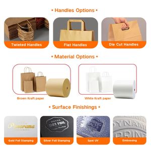 Bolsas de Papel Ecológicas con Asas para Regalos, Compras, Zapatos y Ropa, con Logotipo Personalizado Impreso - Product Image 4