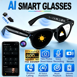 Nuevas Gafas Inteligentes H100 con Cámara de Video HD en Vivo, Traducción en Tiempo Real, Diálogo con IA, Reproducción de Música y Carga por Cable - Product Image 1