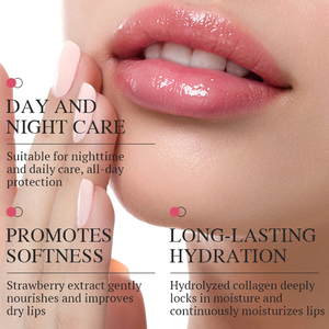 KORMESIC - Mascarilla Labial de Colágeno de Fresa de 25 g, Mascarilla Hidratante y Blanqueadora de Colágeno Coreano, Etiqueta Privada - Product Image 2