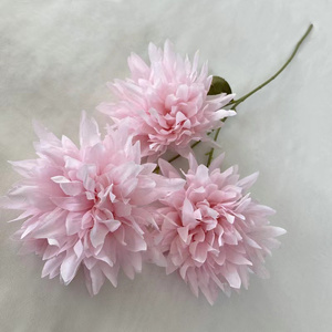 Venta caliente flores de boda rosa claro seda Artificial Color Rosa Dalia Rosa Hortensia para la decoración del evento de la boda del hogar - Product Image 2