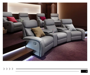 Fauteuils de cinéma maison en cuir électriques, design <span class=keywords><strong>2022</strong></span>, vente directe d'usine, fauteuil inclinable, canapé de cinéma maison - Product Image 5