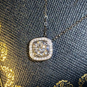 CAOSHI collares rombos de diamantes de imitación brillantes redondos de diseño personalizado para Boda nupcial collares de circón chapados en plata OEM - Product Image 3