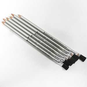Crayon effaçable personnalisé en argent standard avec brosse, logo OEM, corps en bois, mine colorée, approvisionnement en gros pour le bureau et l'école - Product Image 2