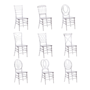 Venta al por mayor Wed Party Hotel Silla Napoleón transparente Silla Napoleón de cristal Tifanny Chivari Sillas de plástico para eventos Banquete - Product Image 3