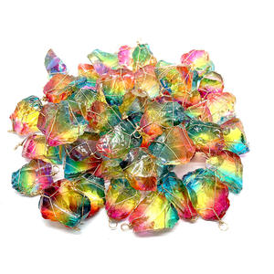 สร้อยคอจี้หินคริสตัลทรงควอตซ์ใสสำหรับห่อลวดทองแดงพลอยจักระ7ชิ้น - Product Image 2