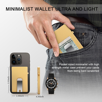 TODAY Apple Magsafe Magnetic Wallet RFID Aluminium Tempat Kartu Kredit Klip Uang Kapasitas Tebal untuk Pria Wanita