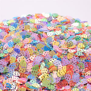 Luce dorata fragola Nail Art decalcomanie paillettes cangianti PVC patch fai da te custodia per cellulare bellezza e riempimento elegante - Product Image 1