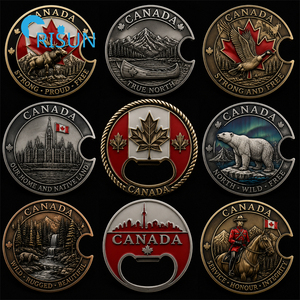 Cadeaux souvenirs de <span class=keywords><strong>voyage</strong></span> personnalisés <span class=keywords><strong>Canada</strong></span> : Aimant drapeau canadien, pièce de monnaie de collection, décapsuleur, porte-clés - Product Image 4
