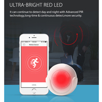 TY-PIR-2 Sensore di Movimento PIR WiFi Tuya, Rilevatore di Movimento a Infrarossi per Allarme Antifurto, Sicurezza Domestica Smart Life
