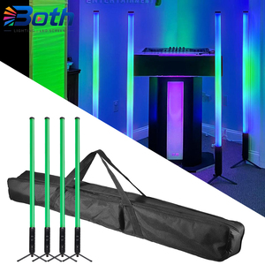 4pcs with bag IP65 Outdoor <b>LED</b> <b>Tube</b> Pixel Light 360 Degree RGBWA 5in1 Rechargeable Wireless DMX Bar - Product Image 1