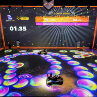 Jeu de projection interactif multifonctionnel immersive avec karting, ombre et lumière, modèle de course multijoueur