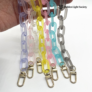 Chaîne en plastique arc-en-ciel personnalisée, accessoires DIY, chaîne en acrylique colorée pour sacs à <span class=keywords><strong>main</strong></span>, bandoulière en plastique - Product Image 2