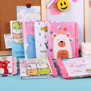 Diario Studentesco con Lucchetto, 100 Pagine, Articoli di Cancelleria, Agenda, Quaderno con Password a Cartoni Animati - Product Image 2