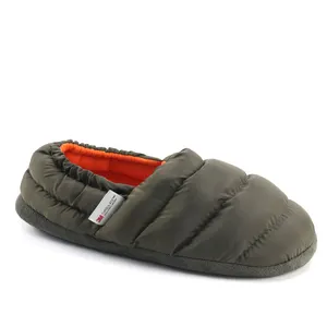 Custom Wholesale Winter Men Women Duck Indoor Warm Memory Foam Down Shoes Camp Slippers Quilted Nylon