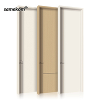 Portes en bois insonorisées pour villa de luxe moderne, modèles de portes intérieures principales en bois