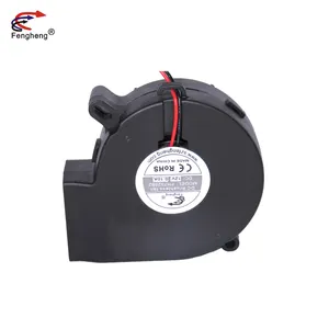 Lớn Khối lượng không khí Turbo Fan Blower 75 Mét 75x75x25 mét 24V 2000/4000 vòng/phút DC 12V không chổi than nhựa ly tâm 2000/4000 vòng/phút DC 12V