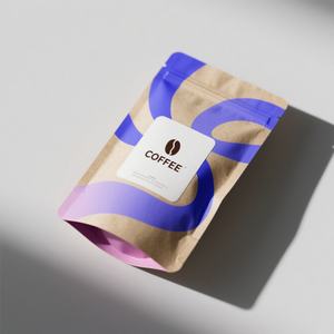 Sachet refermable biodégradable personnalisé avec logo imprimé pour emballage de thé, aliments, grains de café – Sac en papier kraft pour café - Product Image 6