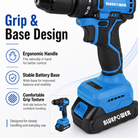 Ensemble de perceuse électrique sans fil 20V, kit combiné d'outils électriques, moteur à balais 1400 tr/min pour le travail du bois