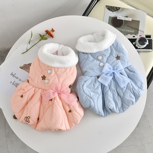 Pakaian Hewan Peliharaan Pola Dua Kaki Rompi Bulu Anjing Mantel Hangat untuk Anjing Ukuran Sedang Pakaian Hewan Peliharaan - Product Image 2