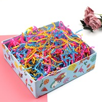 Déchets de papier ondulé biodégradable pour salade de Pâques, 100g, pour décoration de boîte cadeau et remplissage d'œufs de Pâques