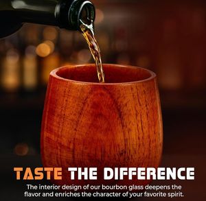Botellas de Almacenamiento de Whisky Bourbon de Madera Clásicas Hechas a Mano de Alta Calidad, Jarra de Estilo Antiguo, Vaso - Product Image 3