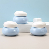 Nouveau design, pot cosmétique vide en plastique PET 200g, couleur blanche, style galet mignon, imitation céramique, pour crème visage et yeux