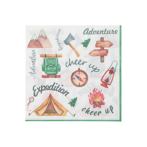 Nuevas servilletas desechables para pícnic al aire libre, con temática forestal, para team building, celebraciones, hoteles y restaurantes. - Product Image 2
