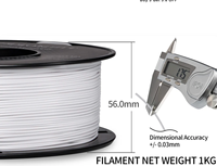 Filamen ASA 3D Printing Putih 1.75mm 1KG Presisi Tinggi untuk Printer 3D Bambulab Creality