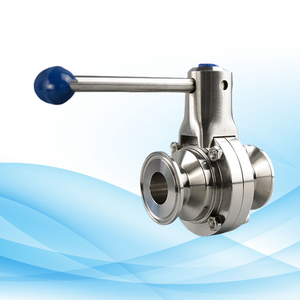 Gran oferta, la última válvula de mariposa sanitaria de estructura Manual 304/316L para sistemas de tuberías de acero inoxidable de agua a alta temperatura - Product Image 2