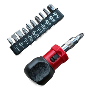 Mini kit d'outils à main multifonctionnel : grattoir et tournevis réversibles en acier, action rapide et variété de broches, durable - Product Image 1