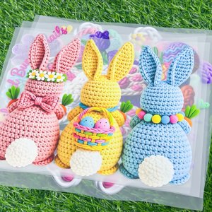 <span class=keywords><strong>Adesivi</strong></span> Termotrasferibili DTF Lavabili con Coniglietto Pasquale in Filato Sintetico, Carote e Uova di Pasqua <span class=keywords><strong>per</strong></span> T-shirt e Borse - Product Image 3