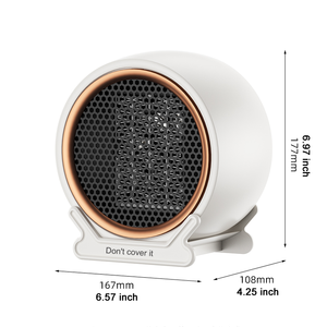 เครื่องทำความร้อนไฟฟ้าในครัวเรือน 1200W, เครื่องทำความร้อนพัดลม PTC แบบพกพาพร้อมระบบป้องกันความร้อนเกินและป้องกันการล้มสำหรับโฮมออฟฟิศ - Product Image 2