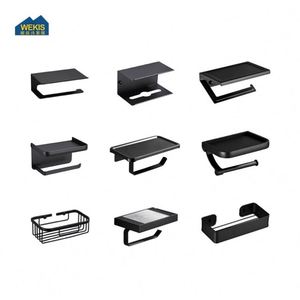 Portarrollos de Papel Higiénico de Acero Inoxidable 304, Color Negro, para Montar en la Pared, con Soporte para Teléfono Móvil, Ecológico, para Gimnasio y Hotel, Diseño Moderno - Product Image 6