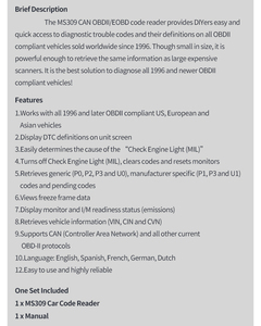 MS309 OBD2 OBD 2 máy quét chẩn đoán xe đọc mã MS 309 maxiscan - Product Image 4