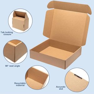 Encre de soja E-Commerce Panneaux marquables personnalisés Enveloppe kraft Boîte de papier pour vêtements à structure ondulée rigide pour emballage - Product Image 2