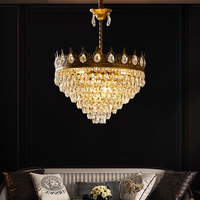 Lustre moderne en cristal LED Moderne Simple Salon Restaurant Maison Tenue Plafond Lustre Lumière Suspension