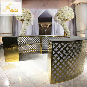 Illumination Lighten Stainless Steel Round <strong>Bar</strong> Counter Table Wedding Party <strong>Drink</strong> <strong>Bar</strong> for Wedding Used - Product Image 4