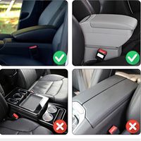 Produit le plus vendu 2025 protecteur de console en cuir tapis de coffre central avec support de verre avant en coton à mémoire de forme accoudoir coussin de levage