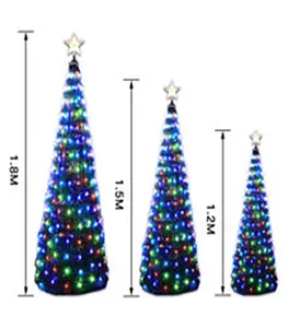 Smart Led Kerstboom Verlichting Transformator Kegel Toren Vorm Multi Color Verwisselbare Kerstboom Licht Voor Vakantie Vieren