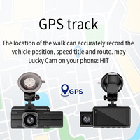 Écran Android pour voiture avec caméra arrière 150°, moniteur de stationnement 3 caméras, enregistrement en boucle, détection de mouvement, dashcam pour voiture