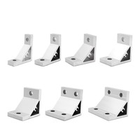Connecteur d'angle vertical en profilé d'aluminium usiné CNC, à paroi plus épaisse, haute résistance, avec support plat