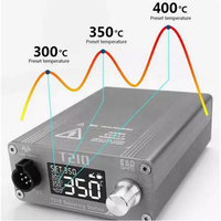 Stasiun Solder Kontrol Temperatur Cerdas OSS T210 75W dengan Ujung Solder 2S Pemanas Cepat untuk Pasta Solder, Alat Solder PCB Ponsel