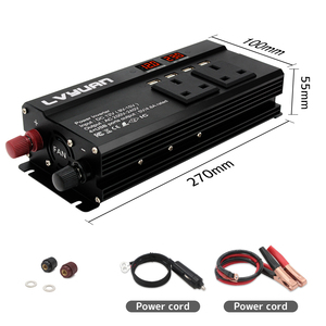 <span class=keywords><strong>Lvyuan</strong></span> 12V 24V onduleur de voiture 500W <span class=keywords><strong>1000W</strong></span> 1500W onduleur à onde sinusoïdale modifiée onduleur de voiture 12v 220v avec allume-cigare - Product Image 5
