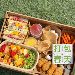 Afhaallocaties voor zoete gebakjes en picknickboxen, milieuvriendelijke kraftdozen met transparant deksel - Product Image 4