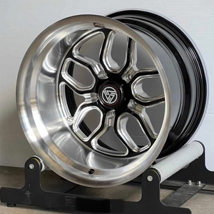 Ruedas Forjadas XINLAI Personalizadas con Acabado Negro Mecanizado y Sistema Beadlock, de 17-20 Pulgadas, 5x114.3 5x120, para Autos de Carreras y Muscle Cars - Product Image 1