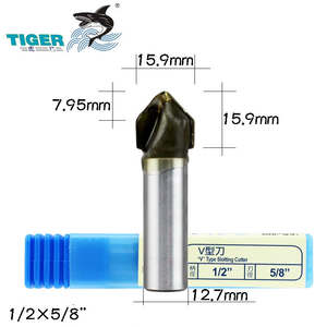 ดอกกัดร่องรูปตัววี Tiger Shark ขนาด 1/2 * 63 มม. ดอกกัดแต่งขอบสำหรับงานไม้ - Product Image 4