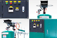 6 machines à bobiner à 12 postes et ligne de production pour la fabrication de ballons de football et de basketball thermocollés
